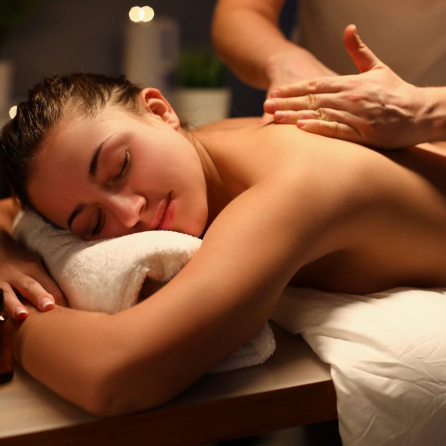 Relaxing Swedish Massage at Divine Lotus Woman receiving a relaxing Swedish back massage at Divine Lotus massage salon in Wolverhampton