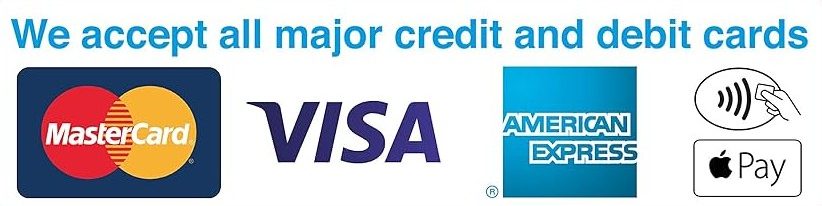 We accept all major credit and debit cards image We accept all major credit and debit cards image